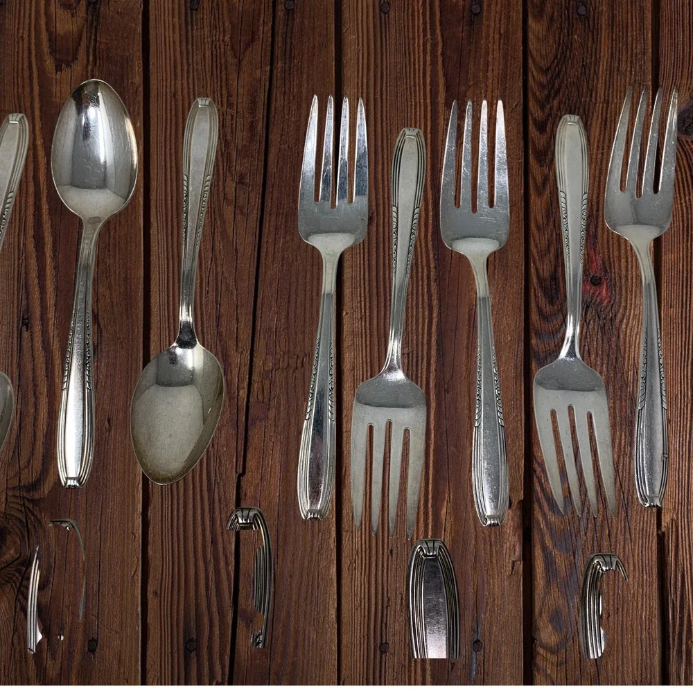 Vintage Lot 40 Pc Harmony House Serenade AA+ Silverplate Flatware Sears Svc 8